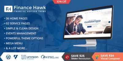 Finance Hawk - Consulting Business WordPress Theme by Themographics