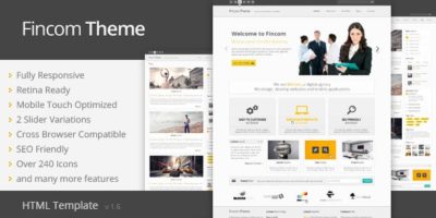 Fincom - Responsive HTML Template by 11Soft
