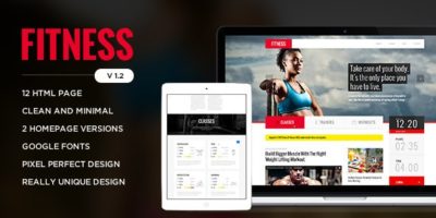 Fitness - Retina Responsive HTML Template by MunFactory