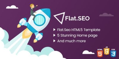 Flat SEO - HTML Bootstrap 4 Template by wordpressshowcase