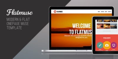 Flatmuse - One Page Muse Template by styleWish