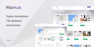 FlixHub – Digital Marketplace HTML Template by DmitryVolkov