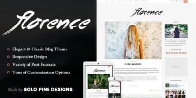 Florence - A Responsive WordPress Blog Theme by SoloPine