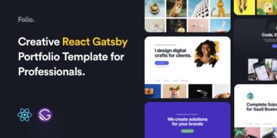 Folio - Creative React Gatsby Portfolio Template by grayic