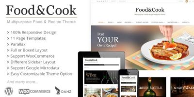 Food & Cook - Multipurpose Recipe WP Theme by Dahz