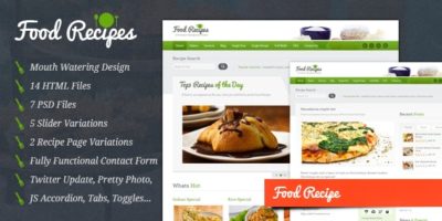 Food Recipes - HTML Template by InspiryThemes