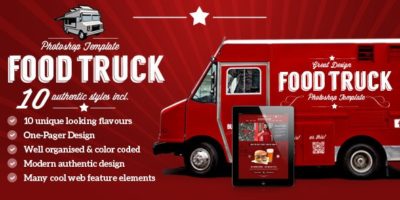 Food Truck & Restaurant 10 Styles - PSD Template by MarcosBatallaBrosig