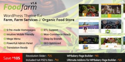 FoodFarm – WordPress Theme for Farm