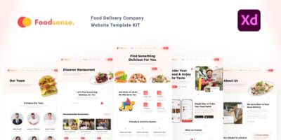 FoodSense - Food delivery website template kit by tokomoo