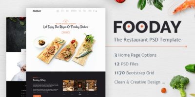 Fooday - Restaurant PSD Template by Kel-Themes