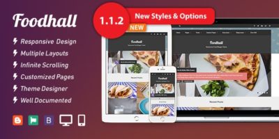 Foodhall Responsive Food Blogger Theme by Elyza