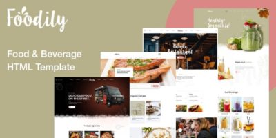 Foodily - Food and Beverage Shop HTML Template by designTone