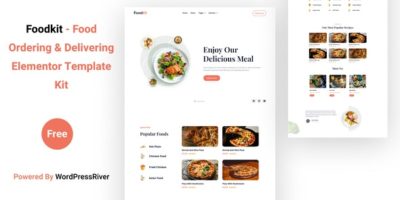 Foodkit - Food Ordering & Delivering Elementor Template Kit by WordpressRiver