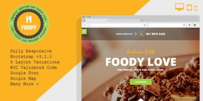 Foody – Responsive Restaurant HTML5 Template by Jewel_Theme