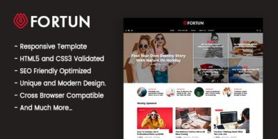 Fortun - Blog & Magazine HTML5 Template by Theme-Lazer