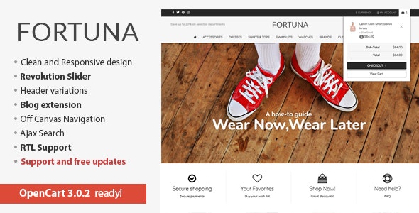 Fortuna - Elegant and responsive OpenCart theme by everthemess