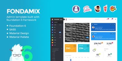Foundation 6 Admin Dashboard UI Kits by themesmile