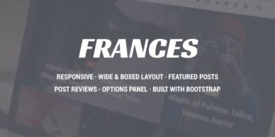 Frances - Responsive WordPress News Theme by Inibot