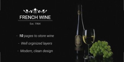 French Wine — PSD Store Template by NetGon