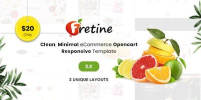 Fretine Organic Store - Responsive OpenCart 3.0 Theme by Thementicweb