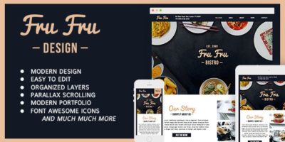 Fru Fru - Multi&One Page Restaurant Muse Theme by adr806