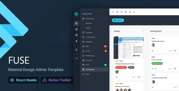 Fuse - React Admin Template Redux Toolkit Material Design React Hooks by withinpixels