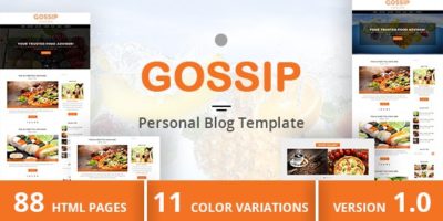 GOSSIP - Personal Blog Template by DuezaThemes