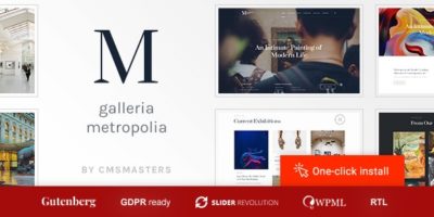 Galleria Metropolia - Art Museum & Exhibition Gallery Theme by cmsmasters