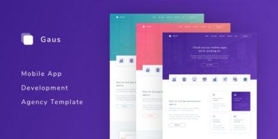 Gaus - Mobile App Development Agency Template by tempload