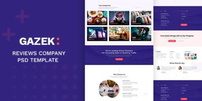 Gazek - Reviews Company PSD by Pixity