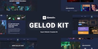 Gellod - Esport Gaming Elementor Template Kit by Cititype