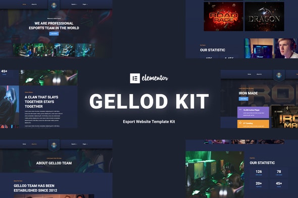 Gellod - Esport Gaming Elementor Template Kit by Cititype
