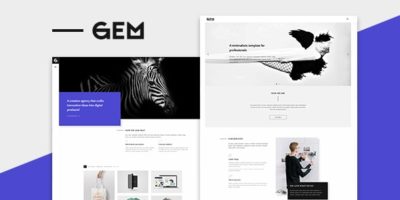 Gem - A Minimalist Template for Professionals by Pixelosaur