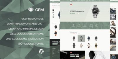 Gem — Luxury eCommerce Responsive WordPress Theme by torbara