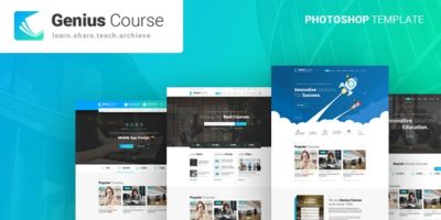 Genius - Learning & Course PSD Template by Last40