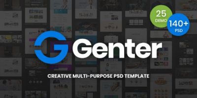 Genter - Creative Multi-Purpose PSD Template by borvista