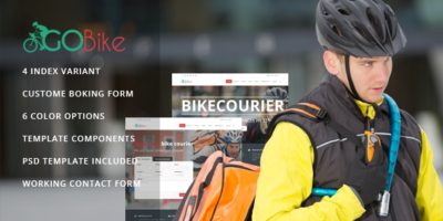 Gobike - Bike courier responsive html5 template by 99webpage