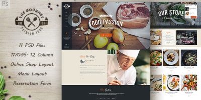 Gourmet - Food & Restaurant PSD Template by louisdesign