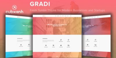 Gradi - Fresh Tumblr Theme for Modern Businesses and Startups by cubxanh