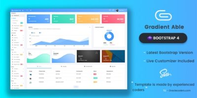 Gradient Able Bootstrap 4 Admin Template by codedthemes