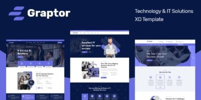 Graptor – Technology & IT Solutions XD Template by Mugli