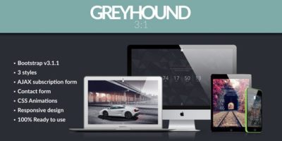 Greyhound - 3 in 1 Parallax Coming Soon Template by Madeon08