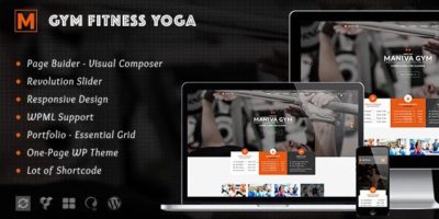 Gym Fitness Yoga - Maniva WordPress Theme by TemPlaza-Hub