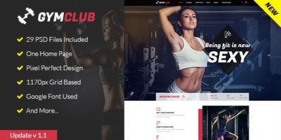 GymClub - Gym & Fitness PSD Template by Pixel-Theme