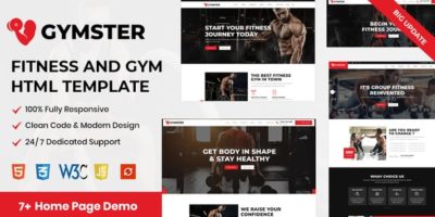 Gymster - Fitness and Gym HTML5 Template by peacefuldesign