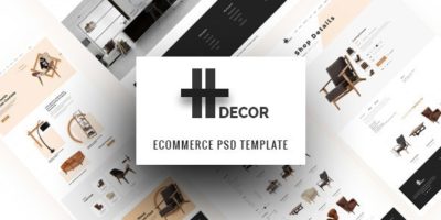 H Decor – Creative PSD Template for Furniture Business Online by lunartheme