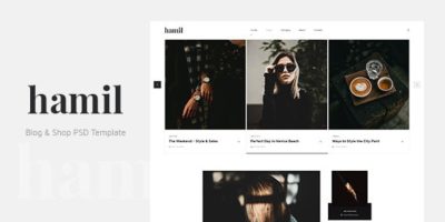 Hamil - Blog & Shop PSD Template by MontaukCo