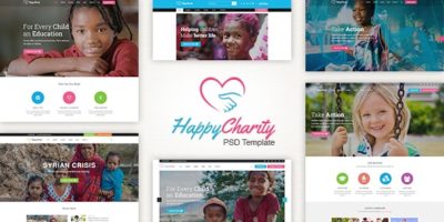 HappyCharity - Multipurpose Nonprofit Charity PSD Template by AzureTheme
