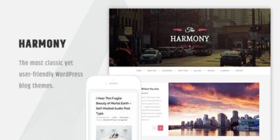 Harmony - Clean Responsive Wordpress Blog Theme by wpthemebooster
