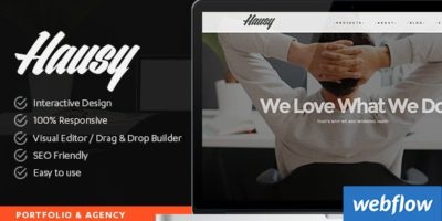 Hausy - Portfolio & Agency Webflow Template by WpPug